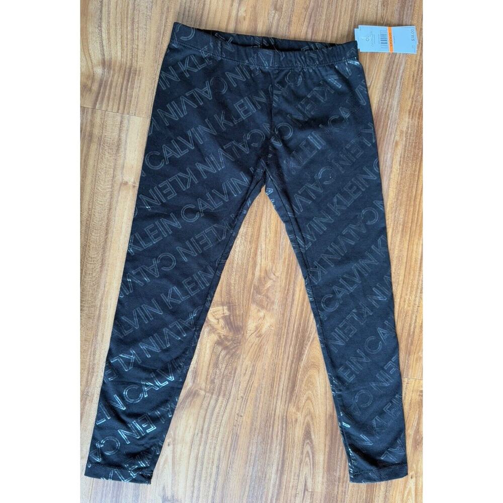 Calvin Klein Girls Performance Leggings With Calvin Klein on Legging-NWT-size 7